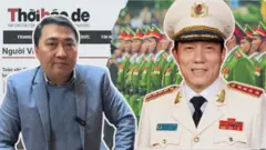 Hình ông Lê Trung Khoa và Bộ trưởng Công an Việt Nam Lương Tam Quang