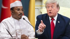 Foto of Chad president Mahamat Déby and US president Donald Trump