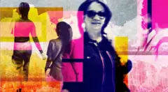 히잡을 쓰지 않은 여성들을 표현한 그래픽