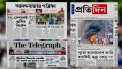 কলকাতার কয়েকটি সংবাদপত্রে যেভাবে বাংলাদেশের সহিংসতার খবর দেওয়া হয়েছে