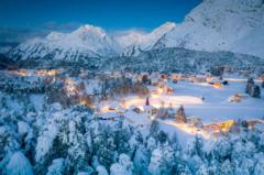 スイスの雪深い場所