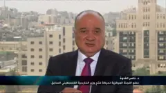 ناصر القدوة عضو اللجنة المركزية لحركة فتح ووزير الخارجية الفلسطيني اللساب