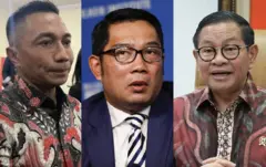 Dharma Pongrekun, Ridwan Kamil, dan Pramono Anung.