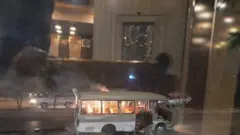 تصویر انفجار در اتوبوس