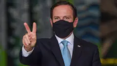 João Doria durante evento no Palácio dos Bandeirantes em São Paulo