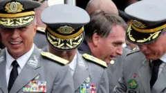 Em foto de 2018, Bolsonaro em cerimônia de graduação das Agulhas Negras