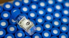A vial of the Pfizer vaccine