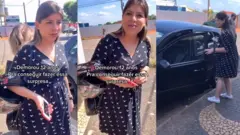 Prints do vídeo em que Kery ganha o carro
