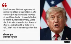 ट्रंप का बयान कार्ड में