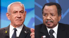 Benjamin Netanyahu of Israel and Paul Biya of Cameroon