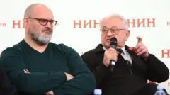 Darko Tuševljaković, dobitnik 72. NIN-ove nagrade i Aleksandar Jerkov, predsednik žirija