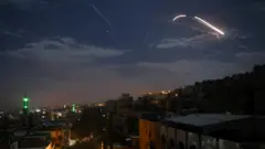 الدفاع الجوي السوري يصد هجوما صاروخيا إسئرايلية على دمشق