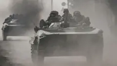 Бійці на танку