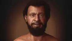Ilustración de un rostro que pudo haber sido el de Jesús.