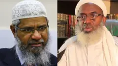 Sheikh Zakir Naik (bidix) iyo Sheekh Gumi