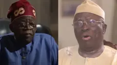 Aworan Bola Tinubu ati Ayo Adebanjo