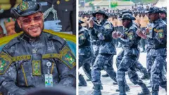 Aworan gomina ipinlẹ Zamfara pẹlu awọn ẹṣọ