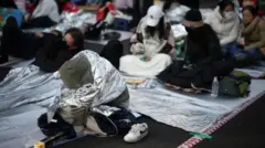 Povo nas ruas na Coreia do Sul