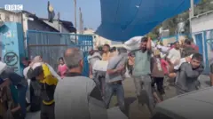 Palestinians break in UN aid depot