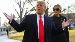 Donald Trump and his wife Melania. Photo: 21 January 2021