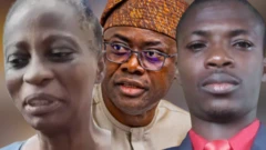 Arabinrin Rachael Alamu, Seyi Makinde wọ buba pẹlu fila, Oloogbe John Olaleye wọ kootu dudu pẹlu tai pupa
