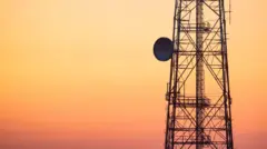 communication tower for broadcasting