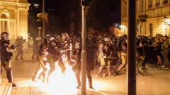 Сукоби Жандармерије и демонстраната код Вишег суда у Ваљеву