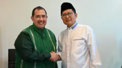 Pendeta Gilbert Lumoindong (kiri) dan Ketua MUI Bidang Dakwah dan Ukhuwah, Cholil Nafis (kanan)