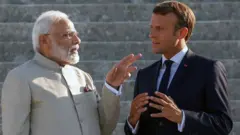 મોદી સાથે મેક્રોન