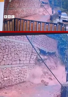 கேரளாவில் இடிந்து விழுந்த பள்ளி சுற்றுச்சுவர்