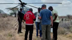 Rescue officials for di crash site for Samburu County
