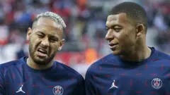 Neymar (left) and Kylian Mbappe