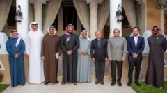 القادة المشاركون في اجتماع الرياض في 21 فبراير/شباط 2025