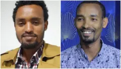 ጋዜጠኞቹ በቃሉ አላምረው እና በላይ ማናዬ 