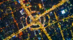 পাখির চোখে ঢাকা শহর। 