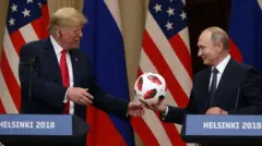Путин и Трамп на саммите в Хельсинки