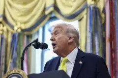 Donald Trump fala no Salão Oval da Casa Branca