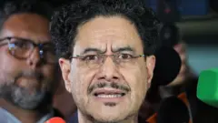 Iván Cepeda, a la salida de la condena a Álvaro Uribe este 28 de julio en Bogotá.