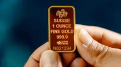 Barra de oro de una onza.