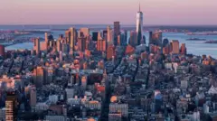 Vista aérea de Nueva York