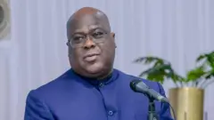 P﻿erezida Tshisekedi yumvikanye avuga ko Kagame 'yigamba kuba inzobere y'inzobere y'intambara' 