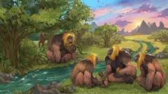 Ilustracao de primatas