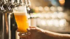 A beer being poured