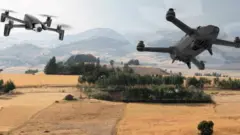 Ẹ̀rọ ayàwòrán díróònù tó ń fò lójú ọ̀run