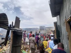 Yadda gobara ta ƙona shaguna a kasuwar Singa