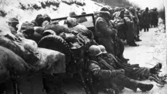 1950年美國海軍陸戰隊在長津湖戰役中