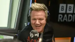 Gordon Ramsay on the Radio 2 Breakfast Show with Vernon Kay on Wednesday 23rd March 2022.