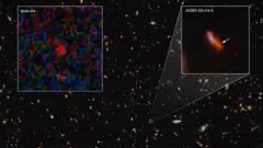 Imagem das duas galáxias