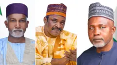 Collage image of Yusuf Tuggar, Saidu Alkali and Yusuf Sununu