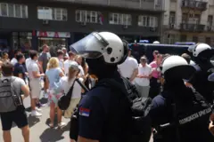 полиција на блокадама у Београду 4. јула 2025.